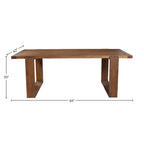 Table à manger Ayala en bois, finition cappuccino antique