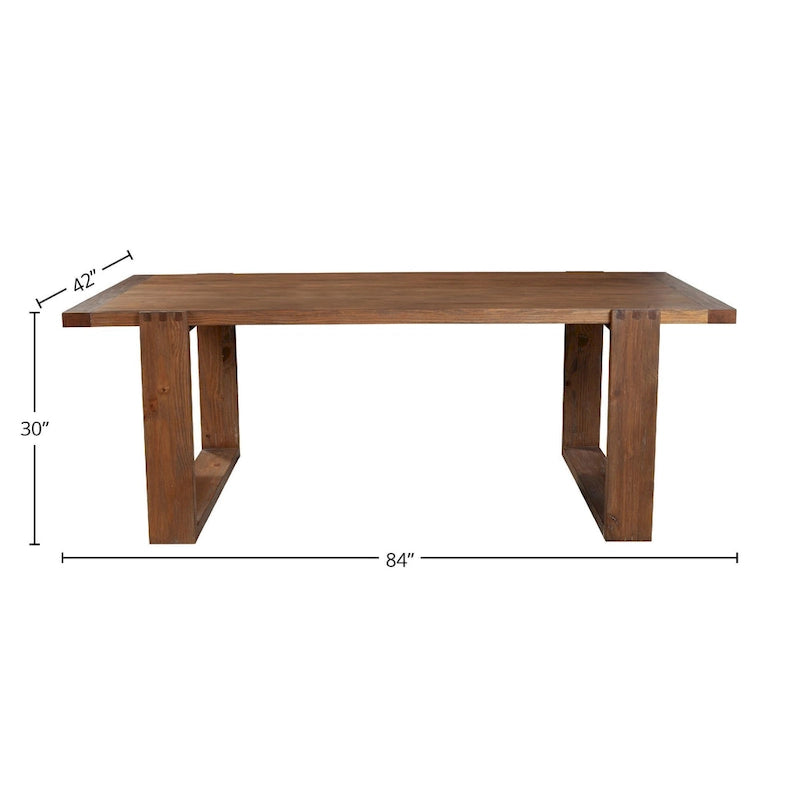 Table à manger Ayala en bois, finition cappuccino antique
