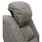 Fauteuil inclinable contemporain avec appui-tête réglable, gris tourterelle