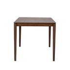 Table à pieds rectangulaires en noyer satiné