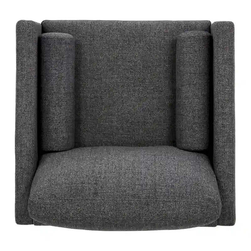 Fauteuil de style Mid-Century avec pieds fuselés et traversins