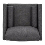 Fauteuil de style Mid-Century avec pieds fuselés et traversins