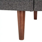 Fauteuil de style Mid-Century avec pieds fuselés et traversins