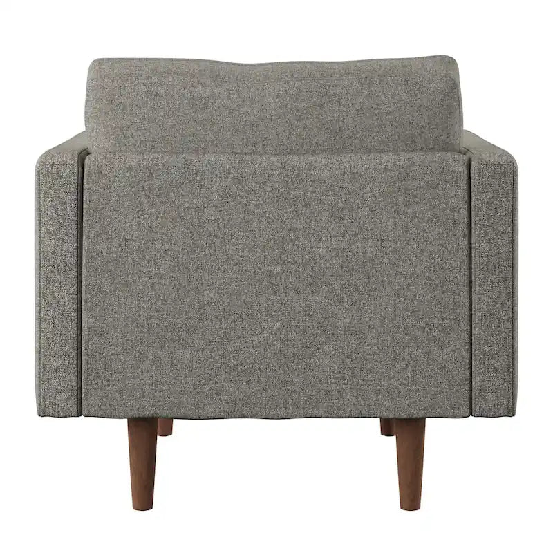 Fauteuil de style Mid-Century avec pieds fuselés et traversins