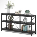 Table console de canapé, Meuble TV console à 3 niveaux, Table d'entrée