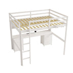 Lit mezzanine avec bureau, armoires