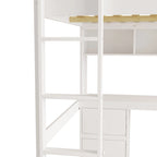 Lit mezzanine avec bureau, armoires