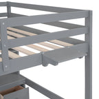 Lit mezzanine avec bureau, armoires