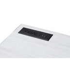 Bureau d'angle informatique Bird Glam Metal à plateau relevable avec ports USB