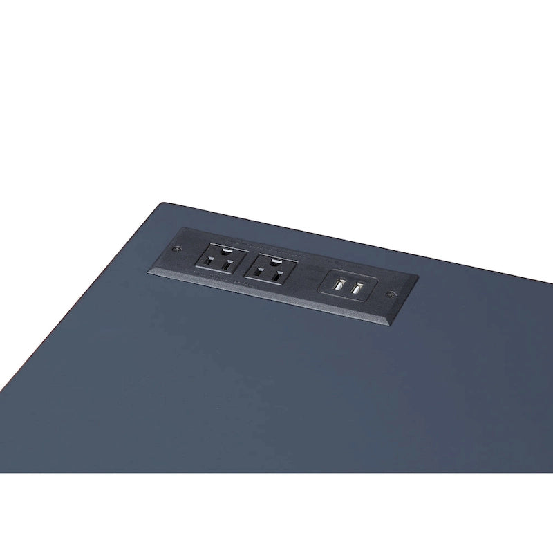 Bureau d'angle informatique Bird Glam Metal à plateau relevable avec ports USB