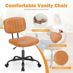 Chaise de bureau à dossier bas petite chaise de bureau à roulettes