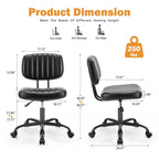 Chaise de bureau à dossier bas petite chaise de bureau à roulettes