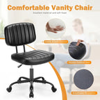 Chaise de bureau à dossier bas petite chaise de bureau à roulettes