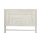 Lit plateforme Queen de style ferme moderne, blanc vieilli, de brocante