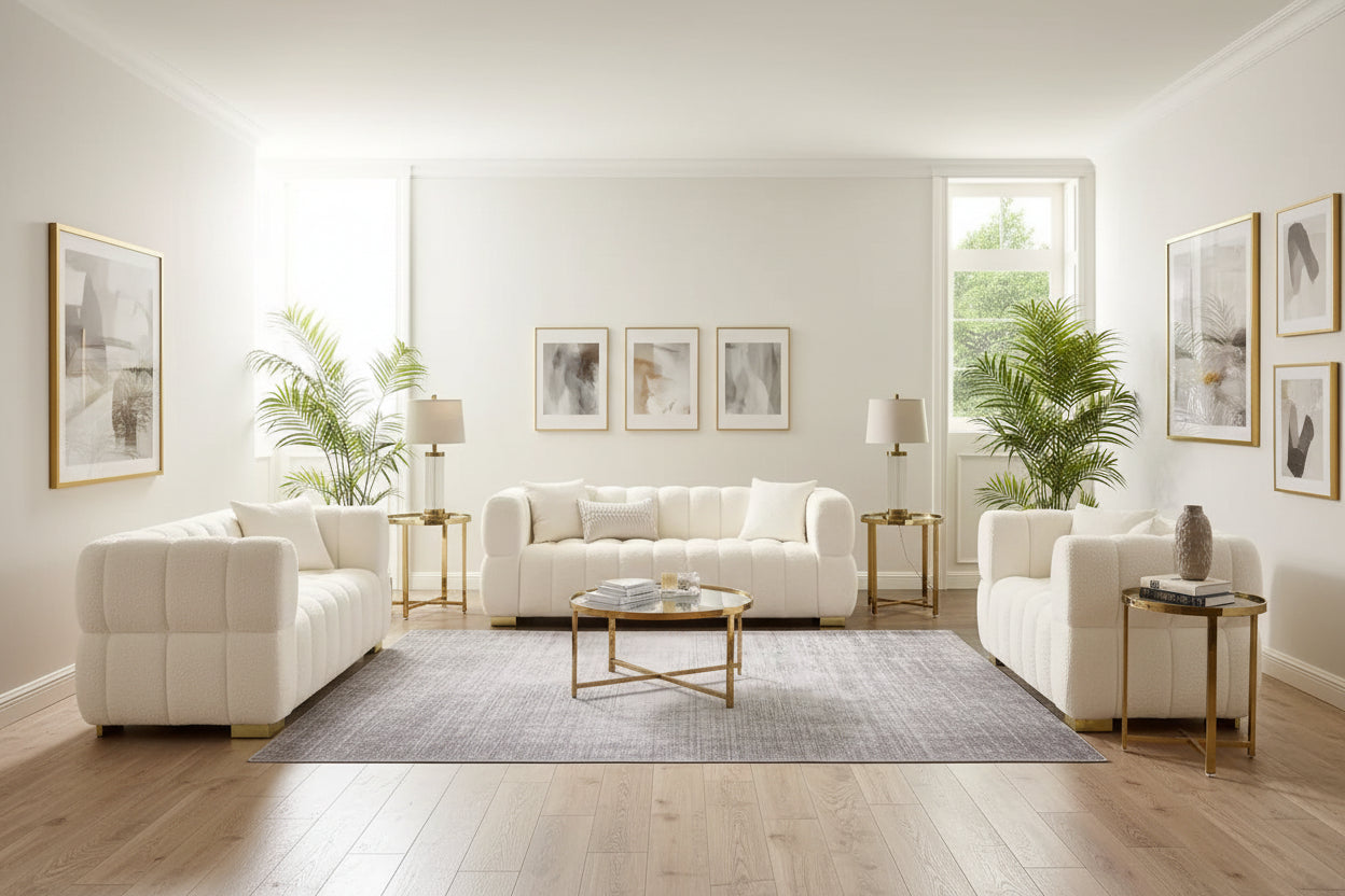 VANOMi 85inch Modern Couch, Leisure Comfortable Sofa - 85 x 33.86