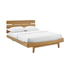 Lit Queen Currant avec plateforme, couleur caramel