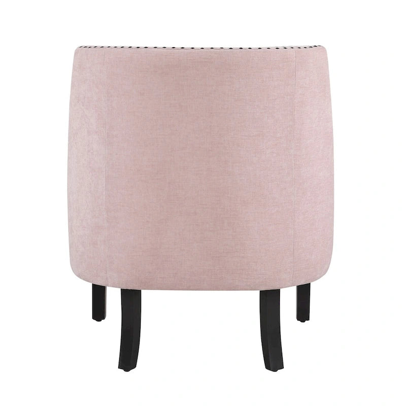 Fauteuil d'appoint traditionnel moderne, revêtement en chenille, capitonnage, bois massif, 1 pièce, mobilier de salon