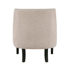 Fauteuil d'appoint traditionnel moderne, revêtement en chenille, capitonnage, bois massif, 1 pièce, mobilier de salon