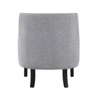 Fauteuil d'appoint traditionnel moderne, revêtement en chenille, capitonnage, bois massif, 1 pièce, mobilier de salon