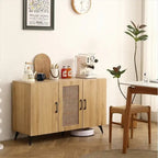 Meuble à trois portes 45,3W avec rotin naturel - S.O.