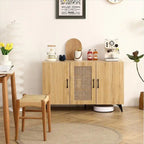 Meuble à trois portes 45,3W avec rotin naturel - S.O.