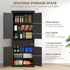 Meuble de cuisine, Grand placard de rangement, Armoire autonome avec tiroir, portes et étagères réglables