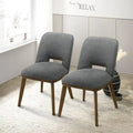 Chaise de salle à manger moderne de luxe en bois massif Raleigh (lot de 2)