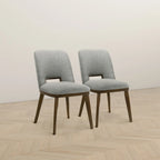 Chaise de salle à manger moderne de luxe en bois massif Raleigh (lot de 2)