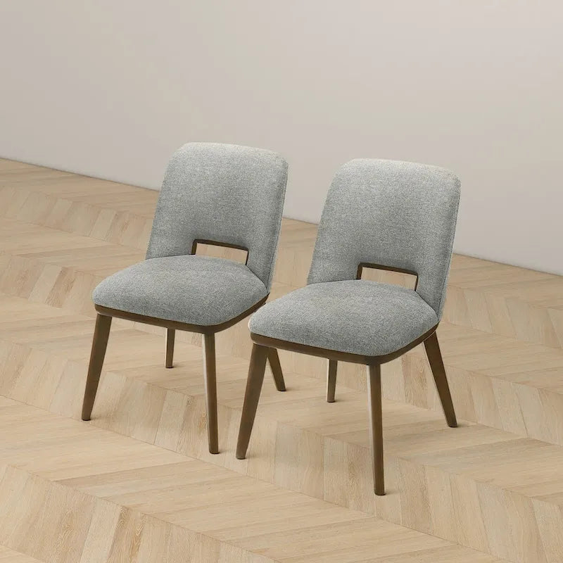 Chaise de salle à manger moderne de luxe en bois massif Raleigh (lot de 2)