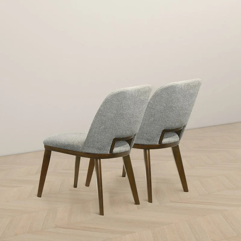 Chaise de salle à manger moderne de luxe en bois massif Raleigh (lot de 2)