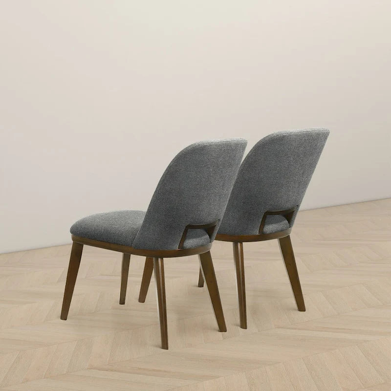 Chaise de salle à manger moderne de luxe en bois massif Raleigh (lot de 2)