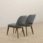 Chaise de salle à manger moderne de luxe en bois massif Raleigh (lot de 2)