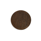 Table à manger hauteur comptoir noire et marron foncé, 122 cm L x 122 cm P x 91 cm H