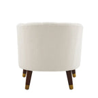 Fauteuil d'appoint rembourré avec pieds en bois