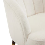 Fauteuil d'appoint rembourré avec pieds en bois