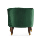 Fauteuil d'appoint rembourré avec pieds en bois