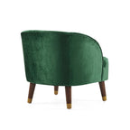 Fauteuil d'appoint rembourré avec pieds en bois