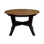 Table basse circulaire en bois de style Mid-Century pour salon de ferme