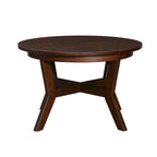Table basse circulaire en bois de style Mid-Century pour salon de ferme
