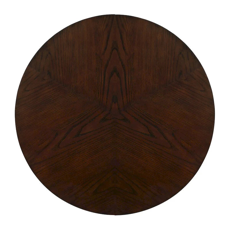 Table basse circulaire en bois de style Mid-Century pour salon de ferme