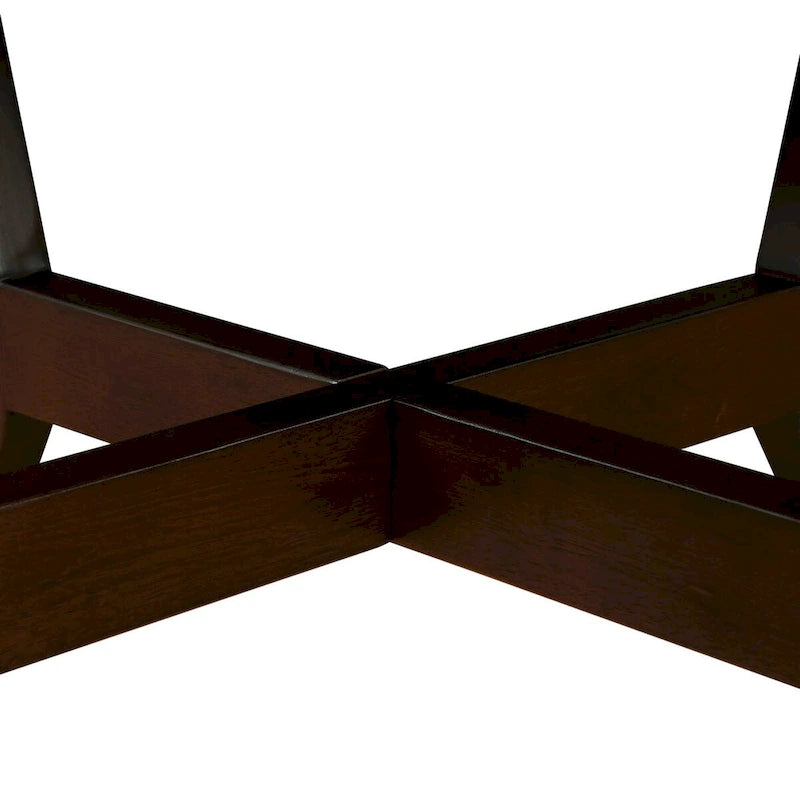 Table basse circulaire en bois de style Mid-Century pour salon de ferme