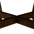 Table basse circulaire en bois de style Mid-Century pour salon de ferme