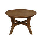 Table basse circulaire en bois de style Mid-Century pour salon de ferme