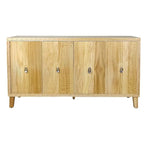 Buffet/Vaisselier à Motif Sculpté 60 Vintage 4 Portes