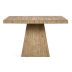 Table à manger carrée en pin recyclé de 48", finition naturelle