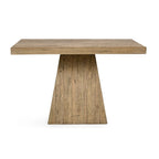 Table à manger carrée en pin recyclé de 48", finition naturelle