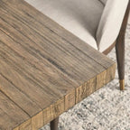 Table à manger carrée en pin recyclé de 48", finition naturelle