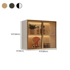 Armoire de cuisine murale grise en bois pour rangement