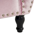 Banc de rangement multifonctionnel traditionnel Xanthia en velours avec oreiller