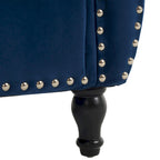 Banc de rangement multifonctionnel traditionnel Xanthia en velours avec oreiller